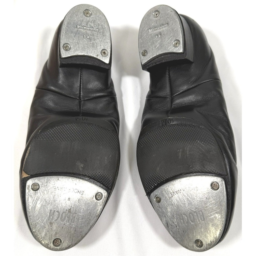 Bloch Tap Flex Slip-On Shoes Unisex Size 10 Black Leather S0389L Split Sole